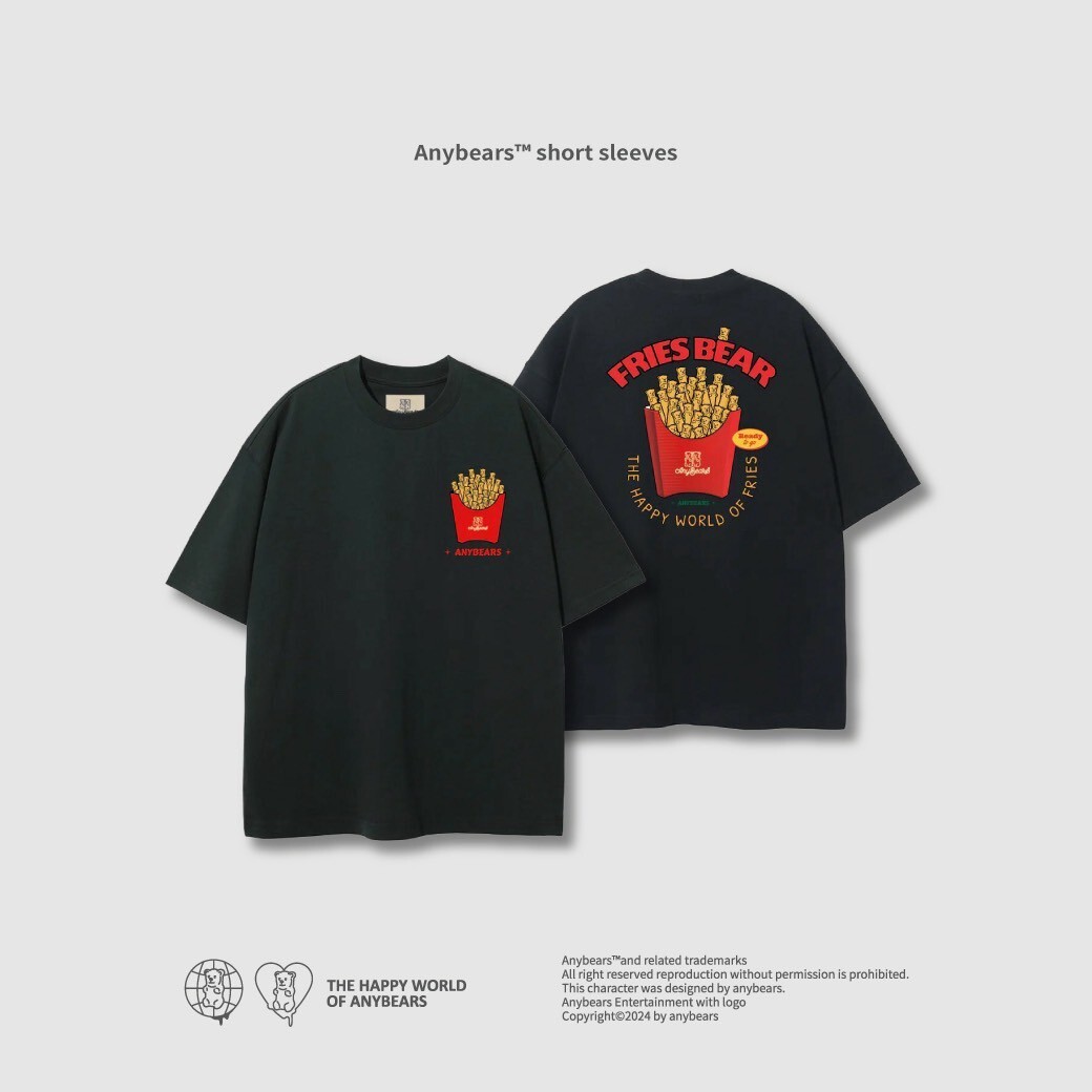 ANYBEARS®French fries BEAR 一包薯條熊短Tee