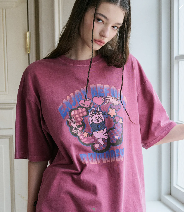 CPGN STUDIO / Xplo Bunny Pigment short T-shirt / Dusty Pink /   JUL25