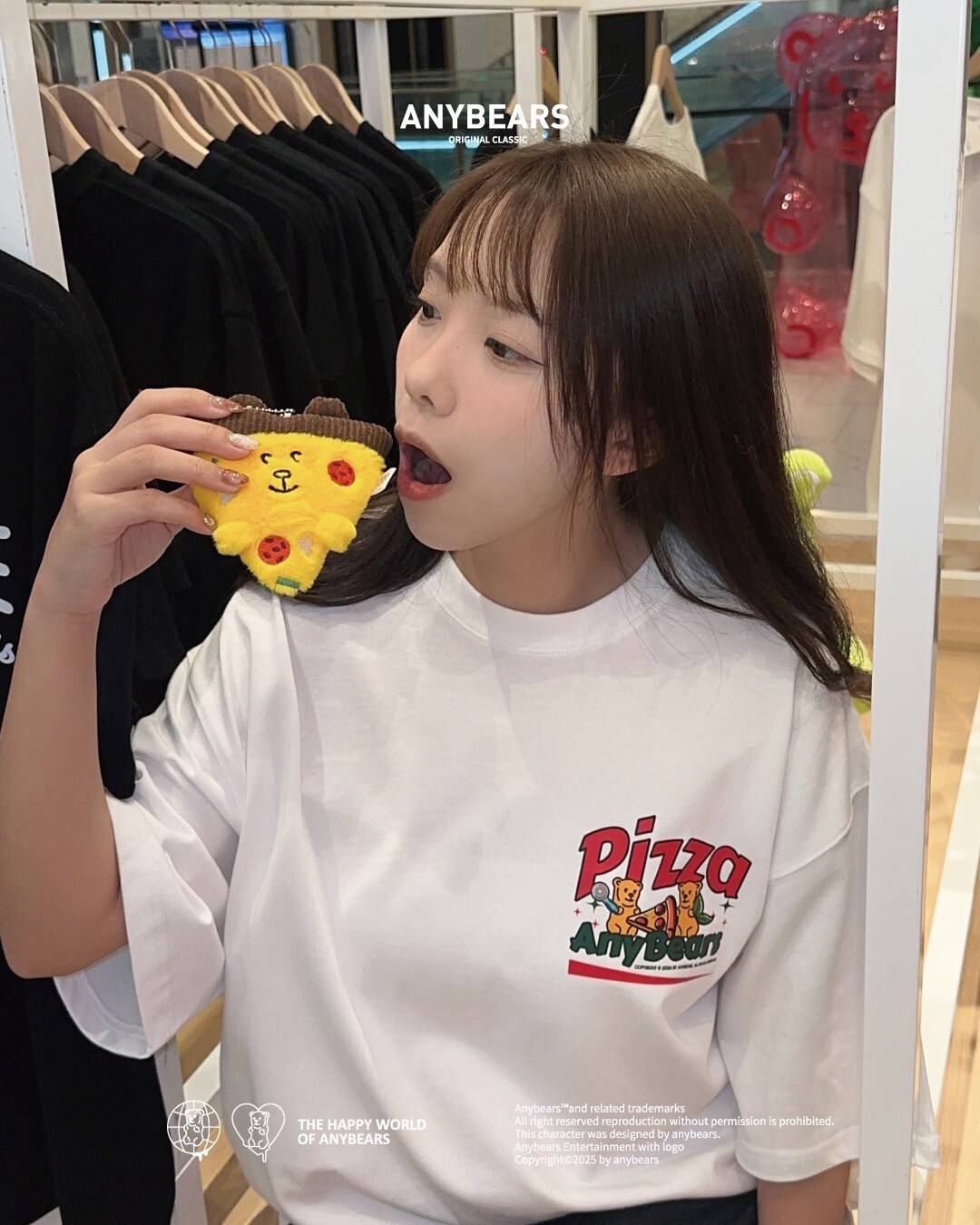 ANYBEARS® PIZZA SHARE BEAR 披薩分享熊 短Tee