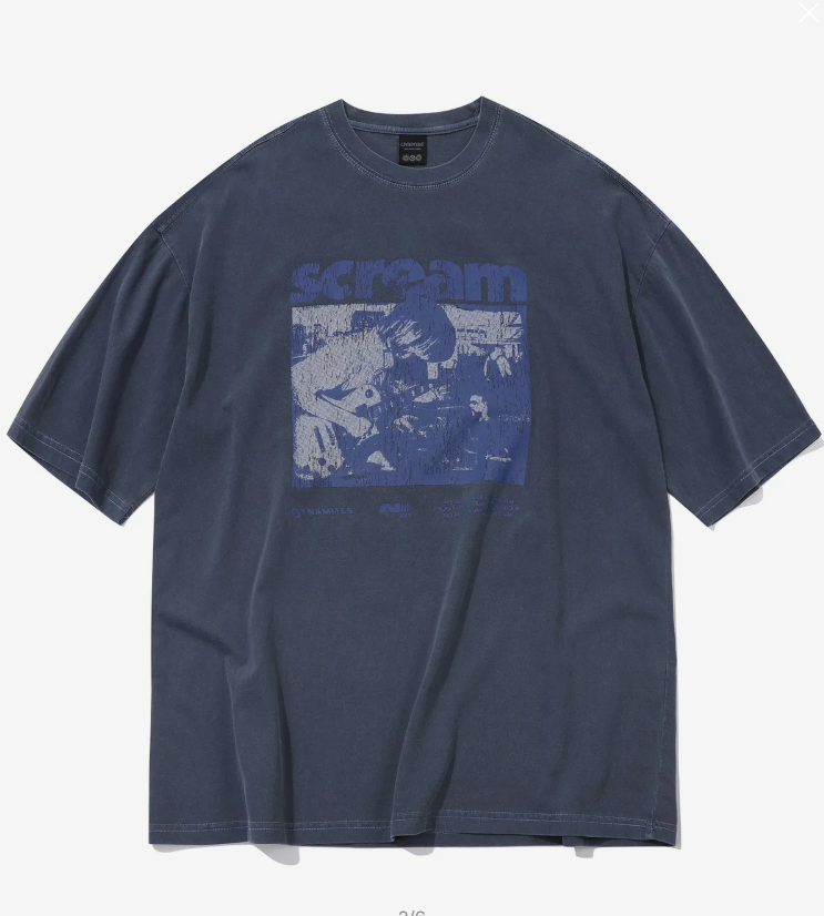 CPGN STUDIO / Scream pigment short T-shirt / dark blue /  JUL25