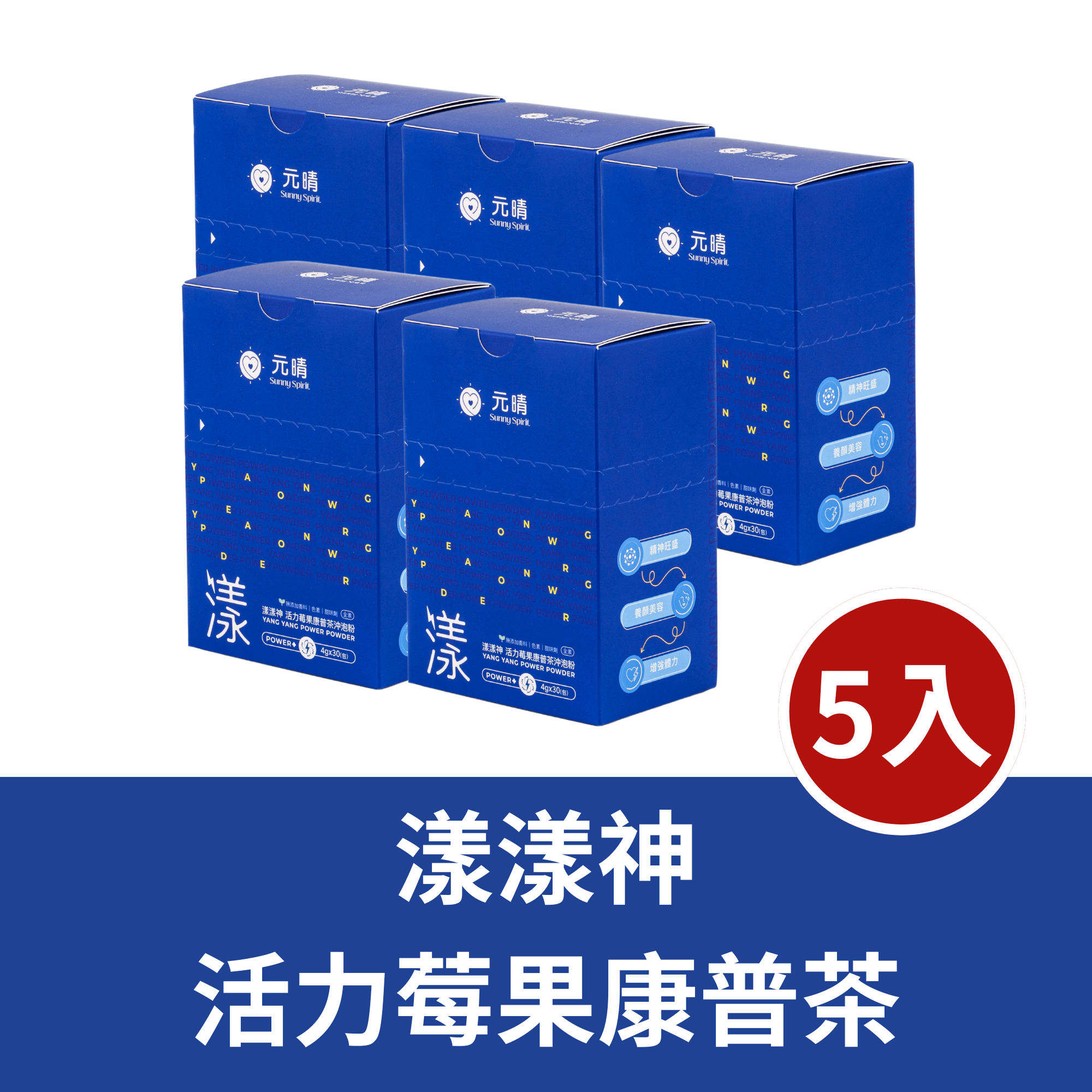 漾漾神｜活力莓果康普茶沖泡粉 (5入組）