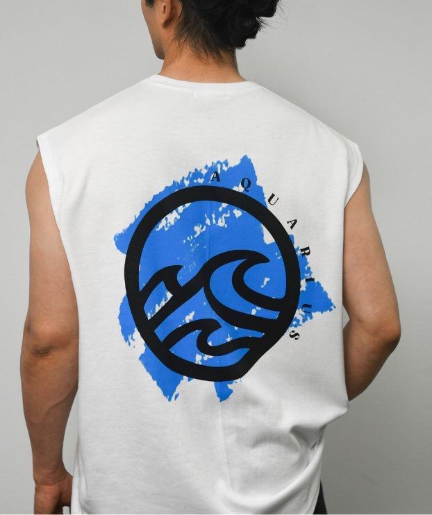 英文字圖案背心 V1129