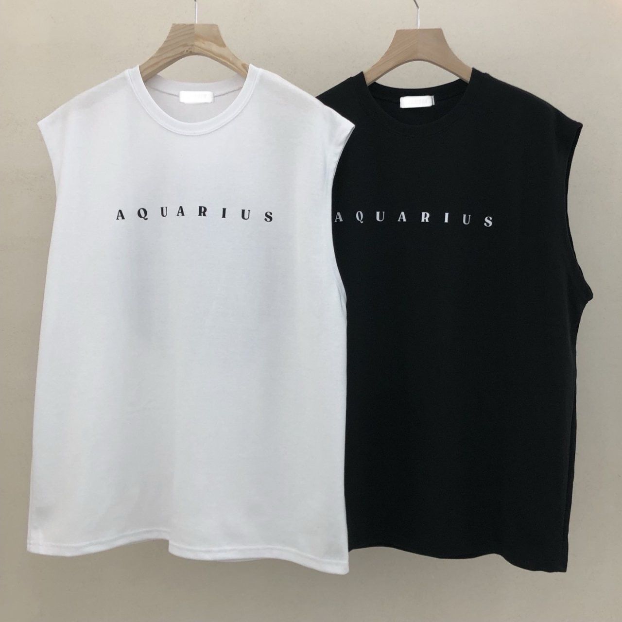 英文字圖案背心 V1129