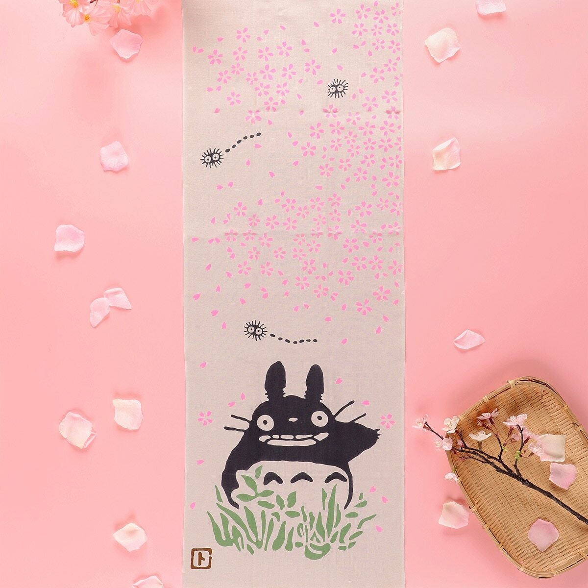 日本職人注染布 龍貓 櫻花