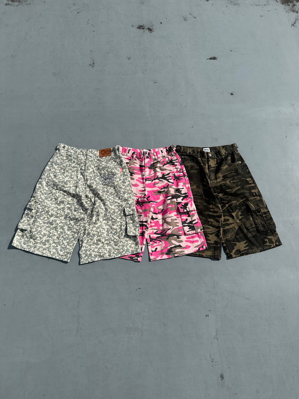 『代購商品』2025AW 9090 King Logo Assort Cargo Shorts 皇冠 迷彩 短褲 NN1997