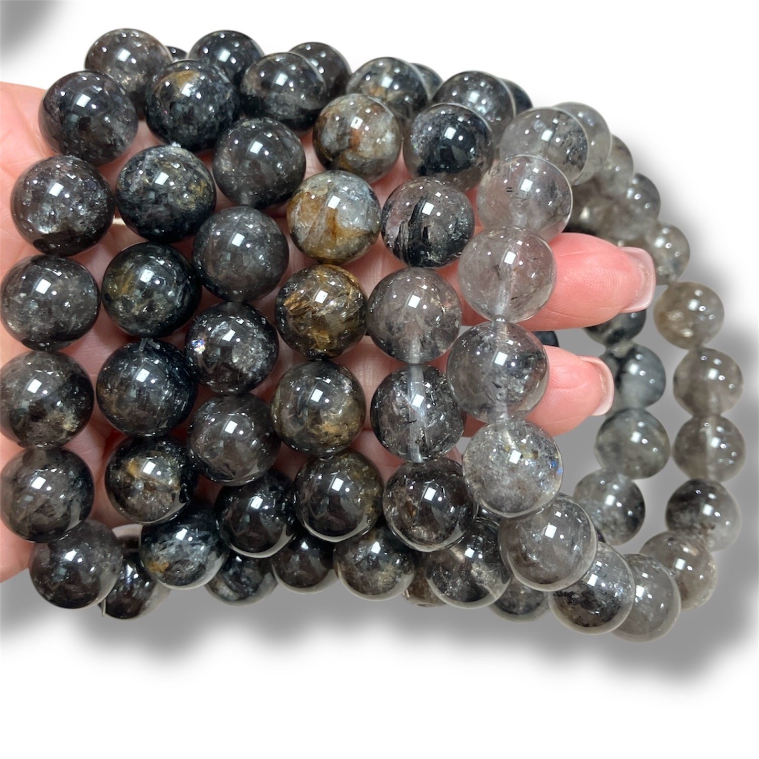 260124 - C57 12mm++黑銀鈦共生閃靈手串