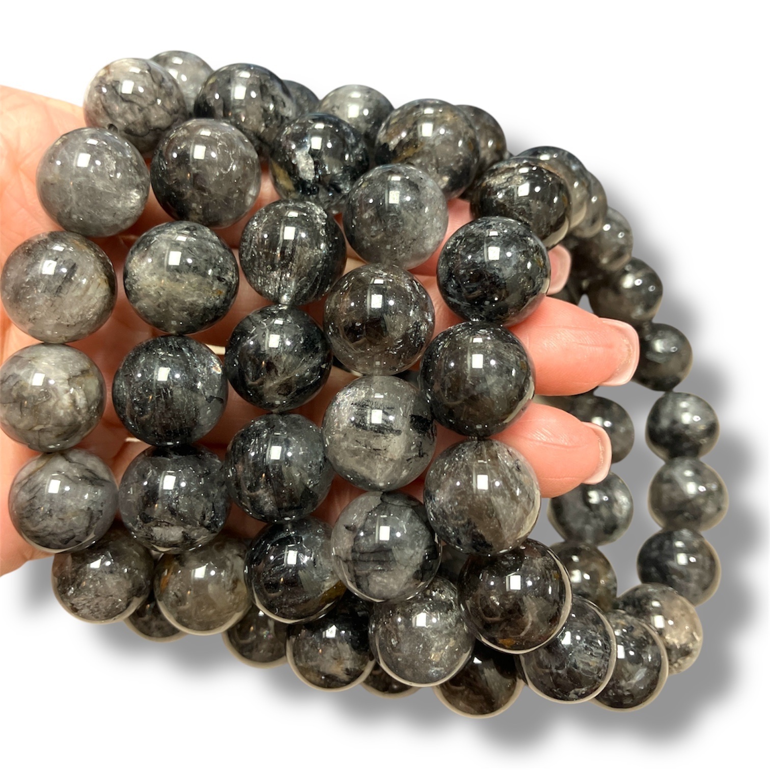 250717 - A40 14mm+黑銀鈦共生閃靈手串