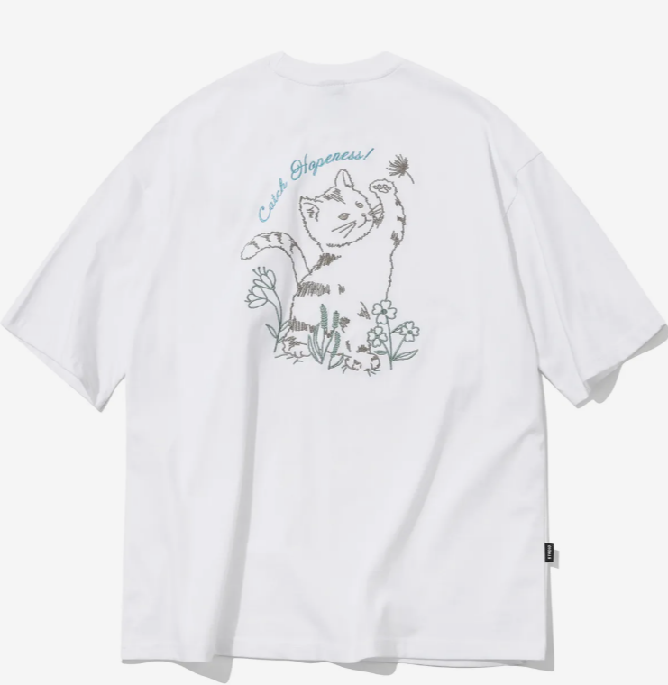 CPGN STUDIO / CATCH HOPE embroidery short T-shirt / white /  JUL25