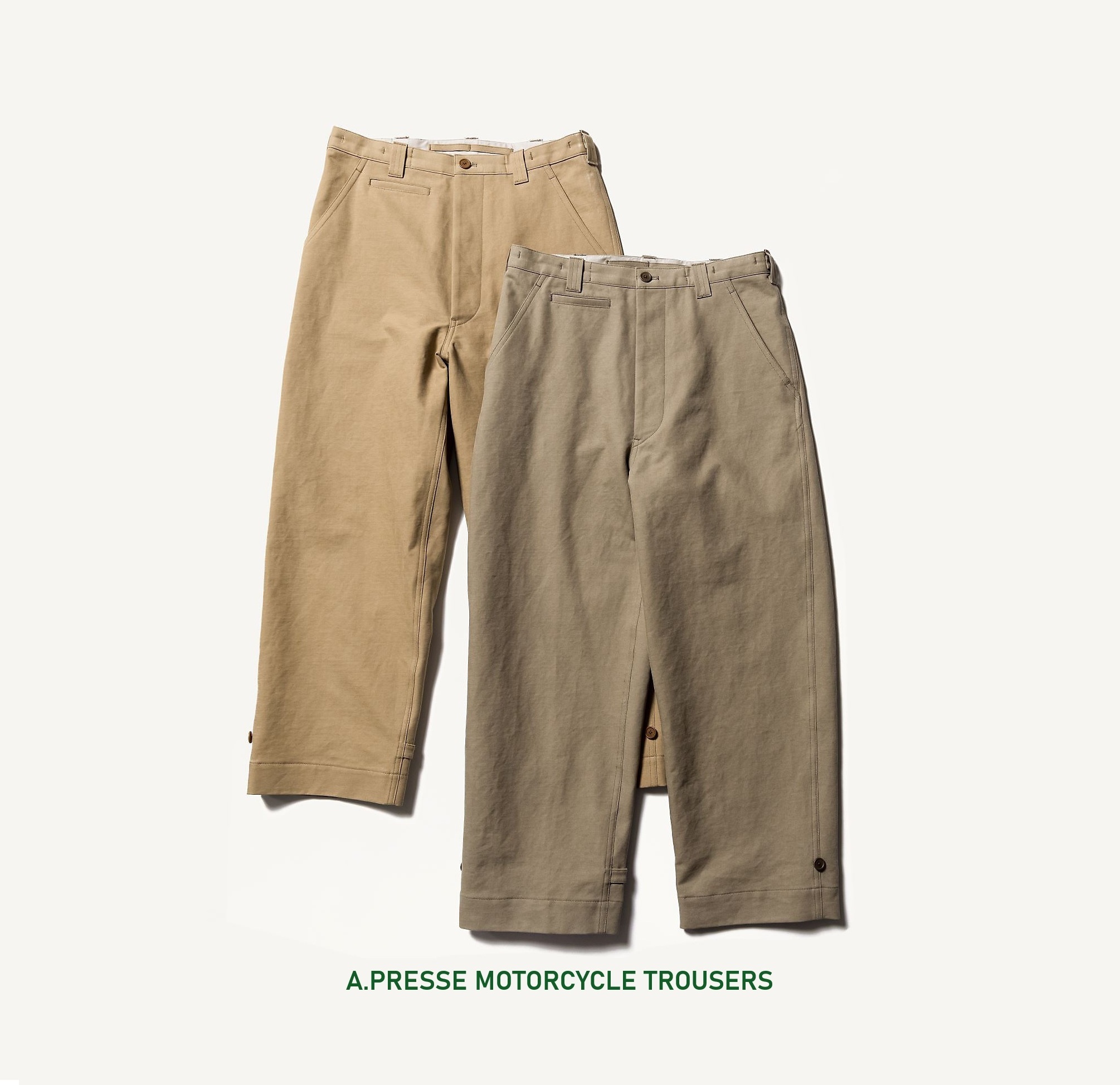 11/19 RE-STOCK: A.PRESSE MOTORCYCLE TROUSERS - PRE ORDER ITEM (預訂中)