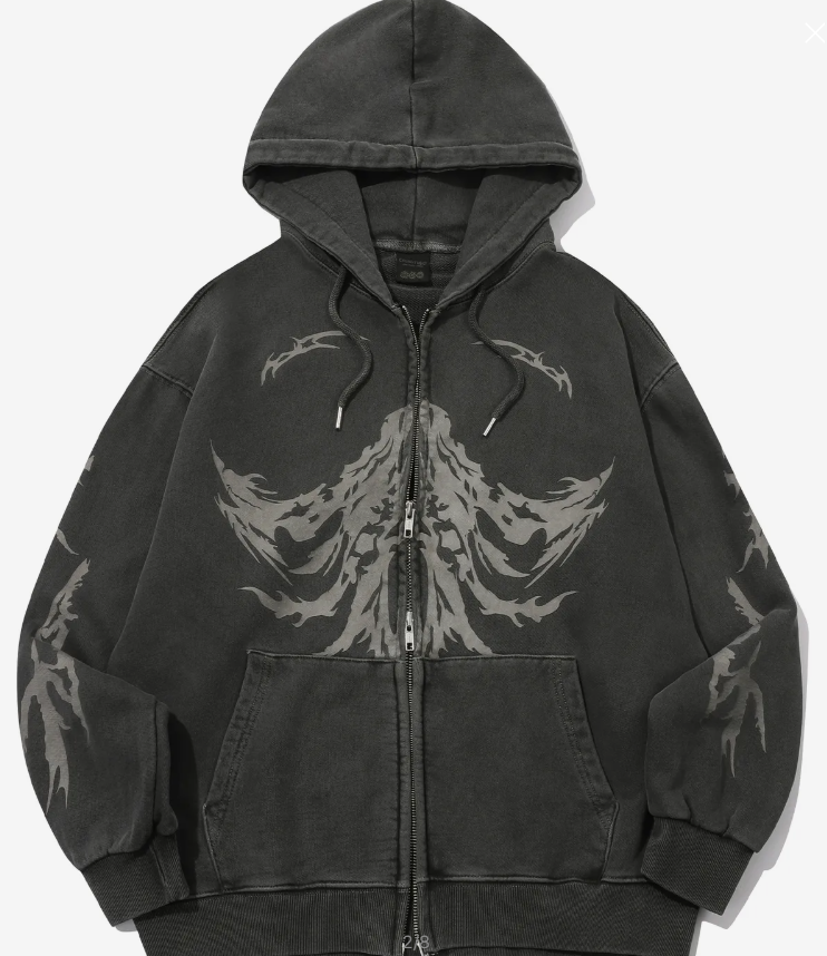 CPGN STUDIO / [2-WAY] Living Bone Pigment Hooded Zip-up/ Smoke Black /  JUL25