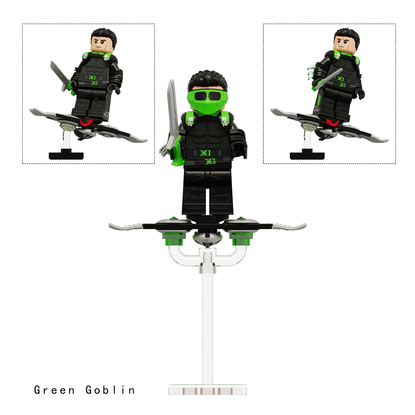 Spider-Man Green Goblin Custom Minifigures Minifigs fit Lego LK0002