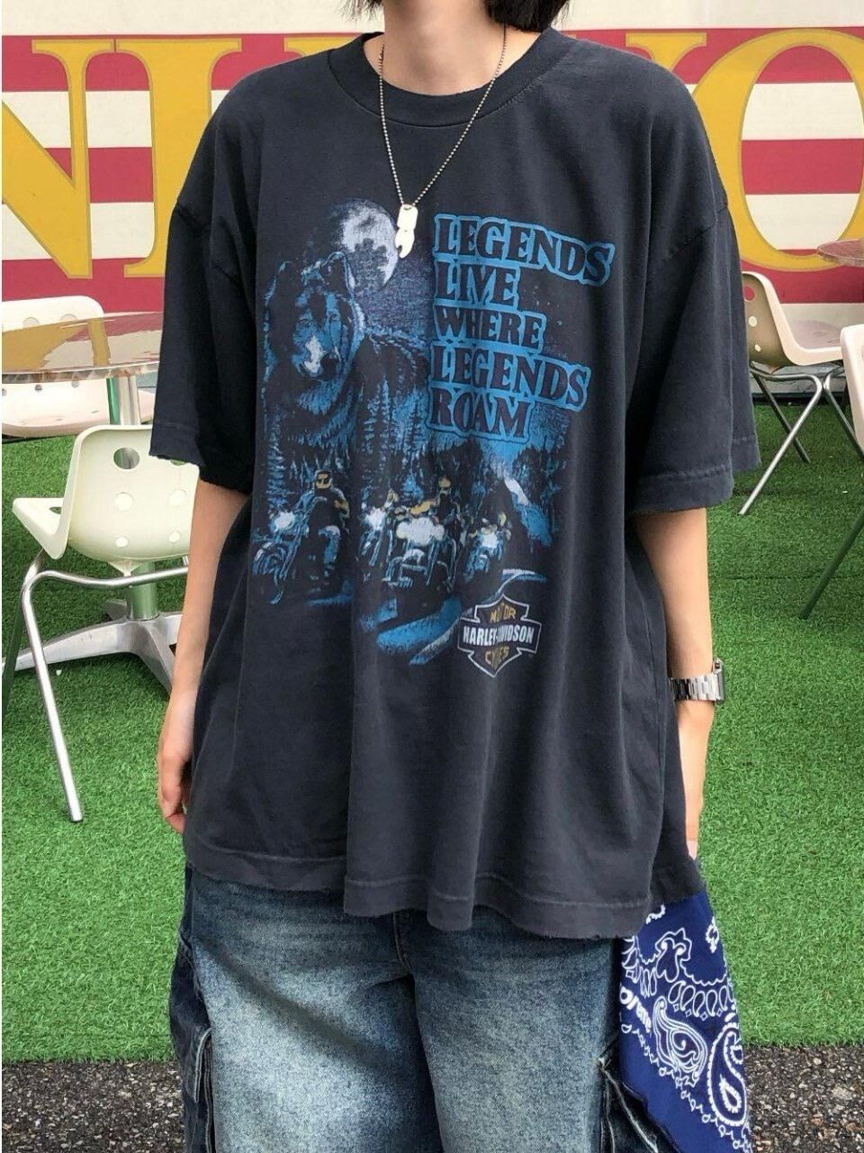 洗水英文字圖案短袖Tee ARCHIVE-372T