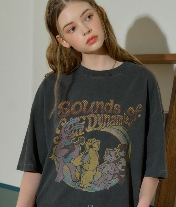 CPGN STUDIO / Hoppi Trio pigment short T-shirt / smoke black /  JUL25