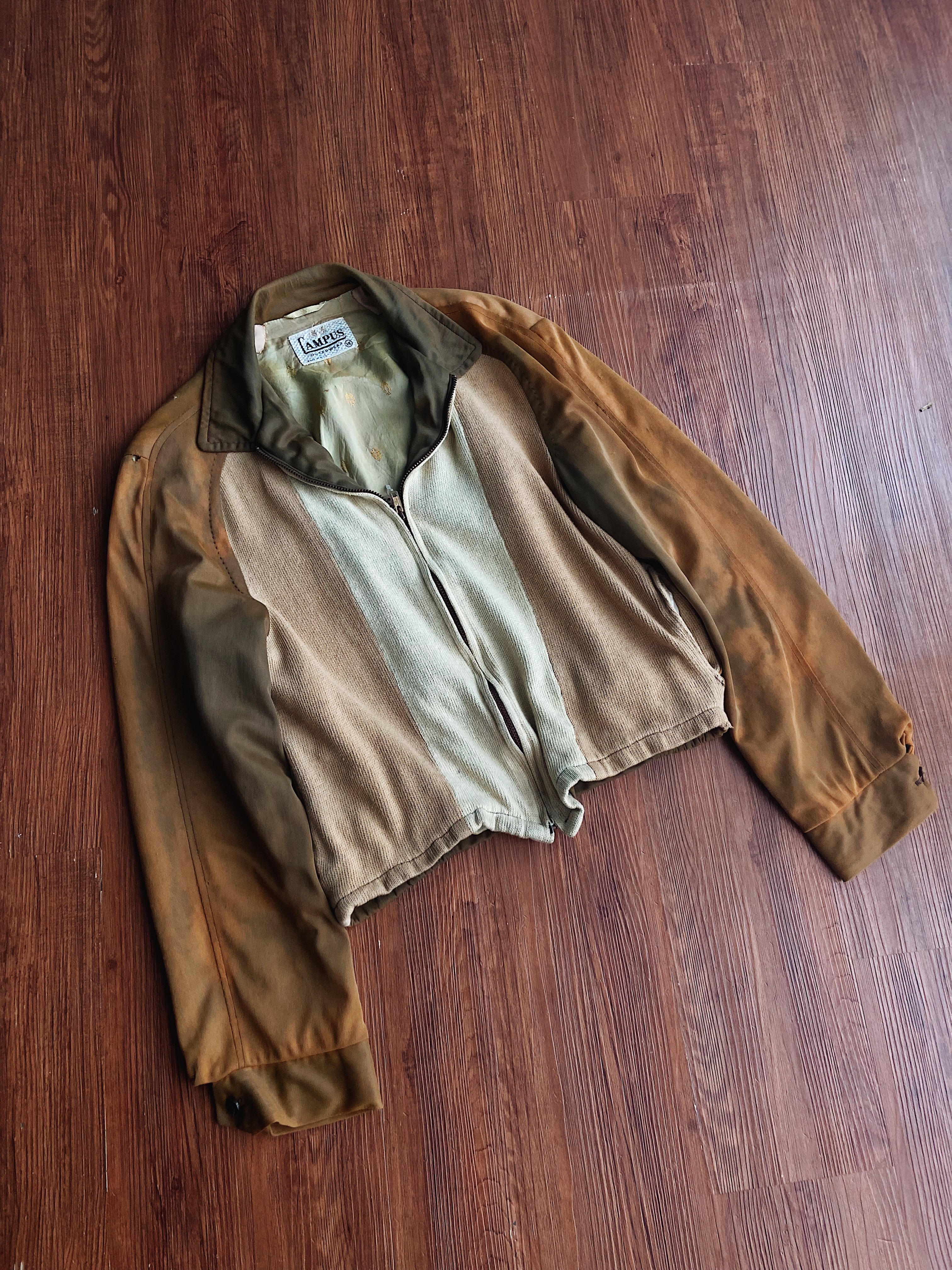 50-60s Campus Two tone Jacket  / 美國老牌 Campus西部雙色拼接短版外套