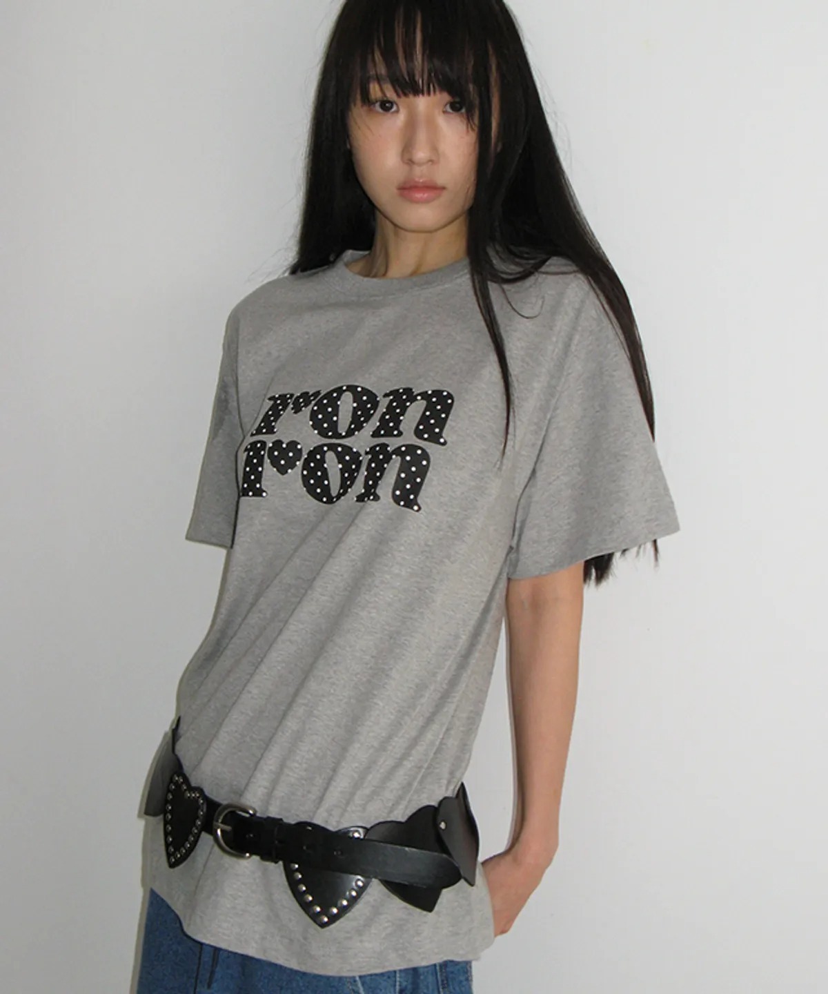 RONRON DOT LOGO BASIC FIT T SHIRT