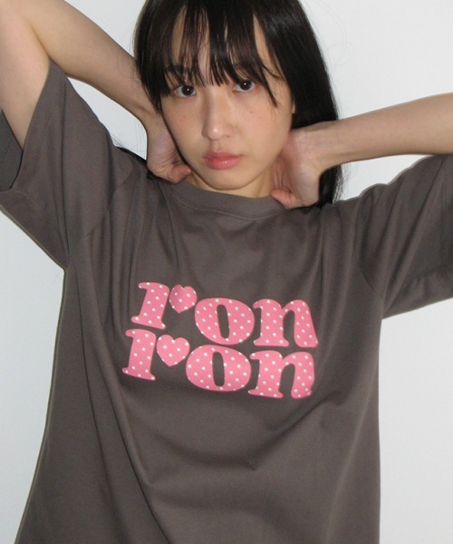 RONRON DOT LOGO BASIC FIT T SHIRT