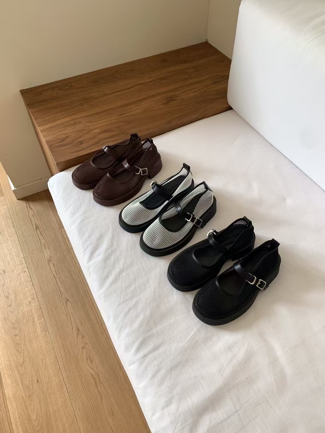 網紗maryjane厚底鞋