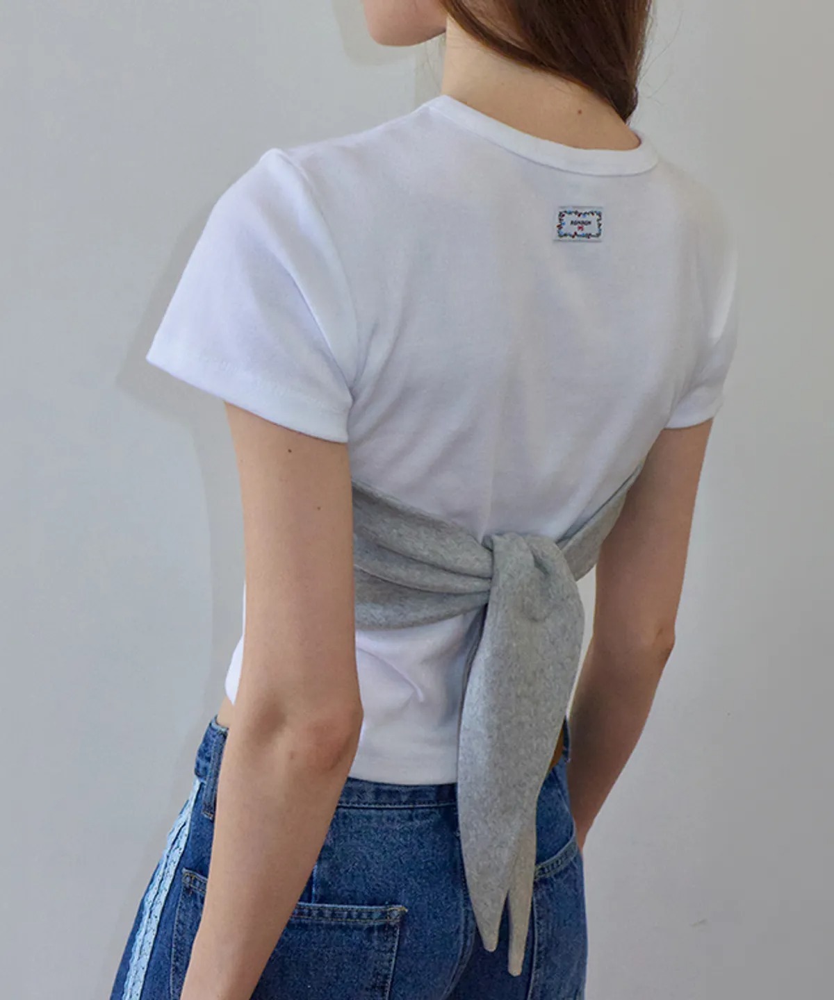 RONRON KNOT BUSTIER 2 WAY SHORT SLEEVE T SHIRT