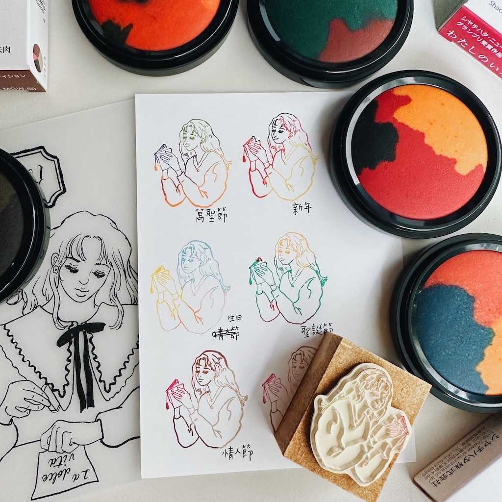 100週年紀念 限量手工混色朱肉印台 「我的色彩」5款｜日本Shachihata