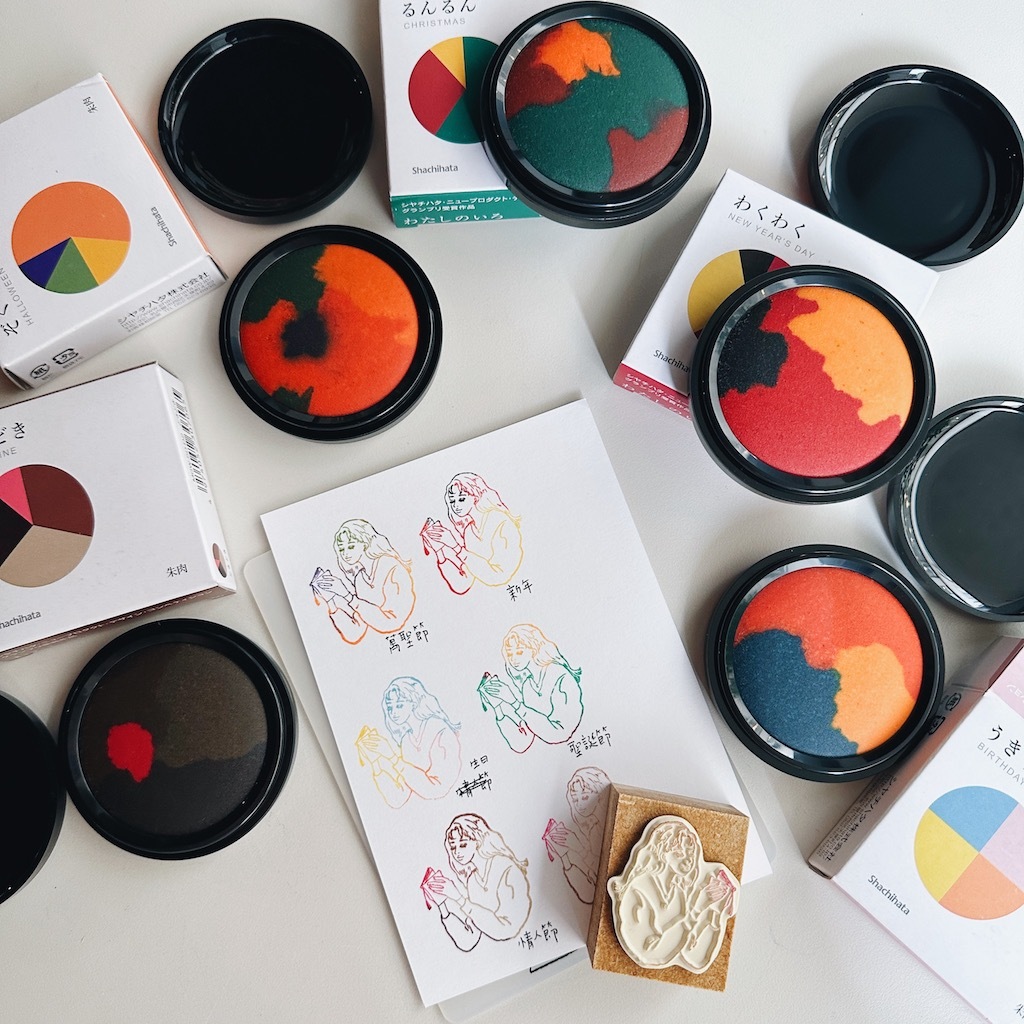 100週年紀念 限量手工混色朱肉印台 「我的色彩」5款｜日本Shachihata