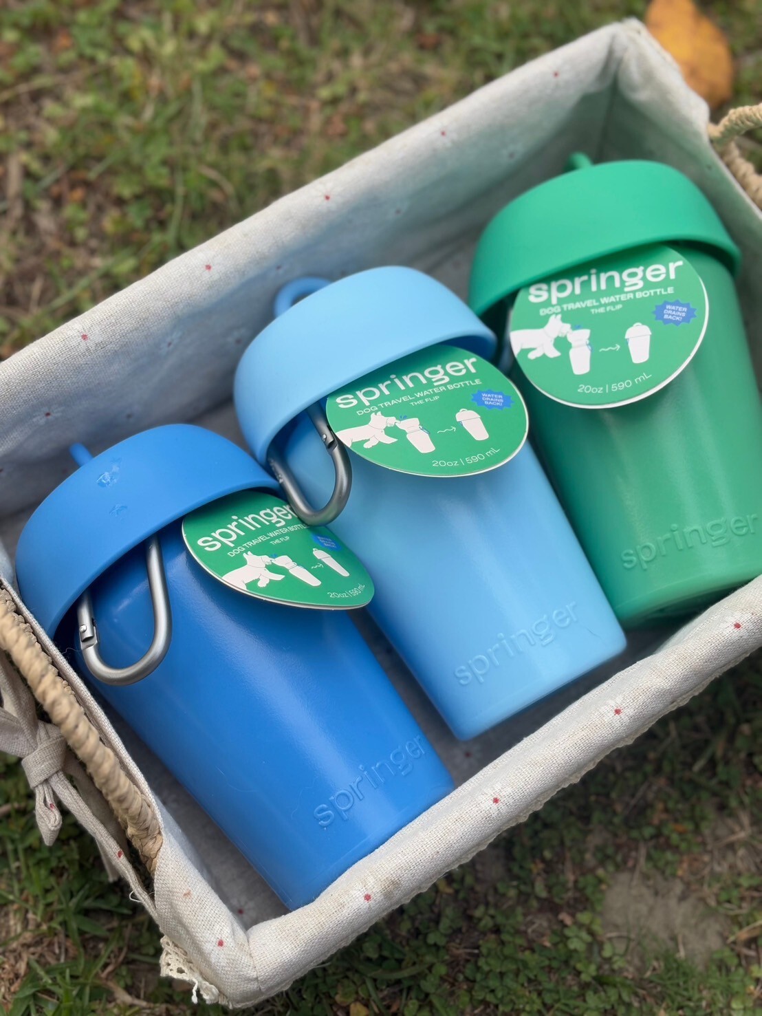 Springer-摺疊水壺590ml-深藍