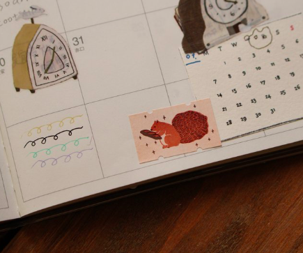 松鼠與麵包Squirrel and Bread 標籤貼紙 ｜森空