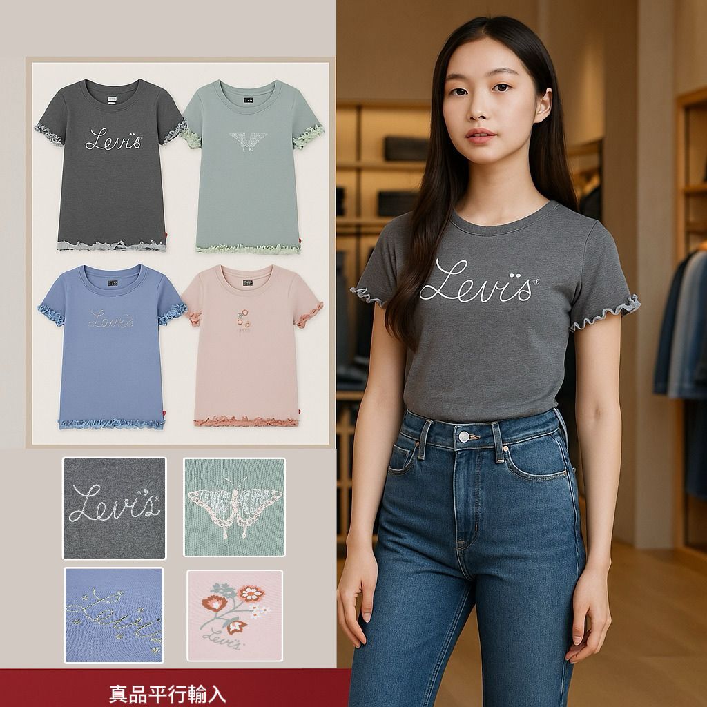 【預購】Levi's Lettuce Trim G071712 女童短袖上衣