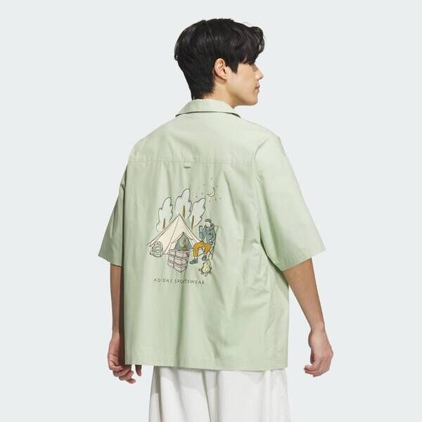 Adidas Gfx Ss Shirt JL6056 男 襯衫 短袖 上衣 綠 亞版