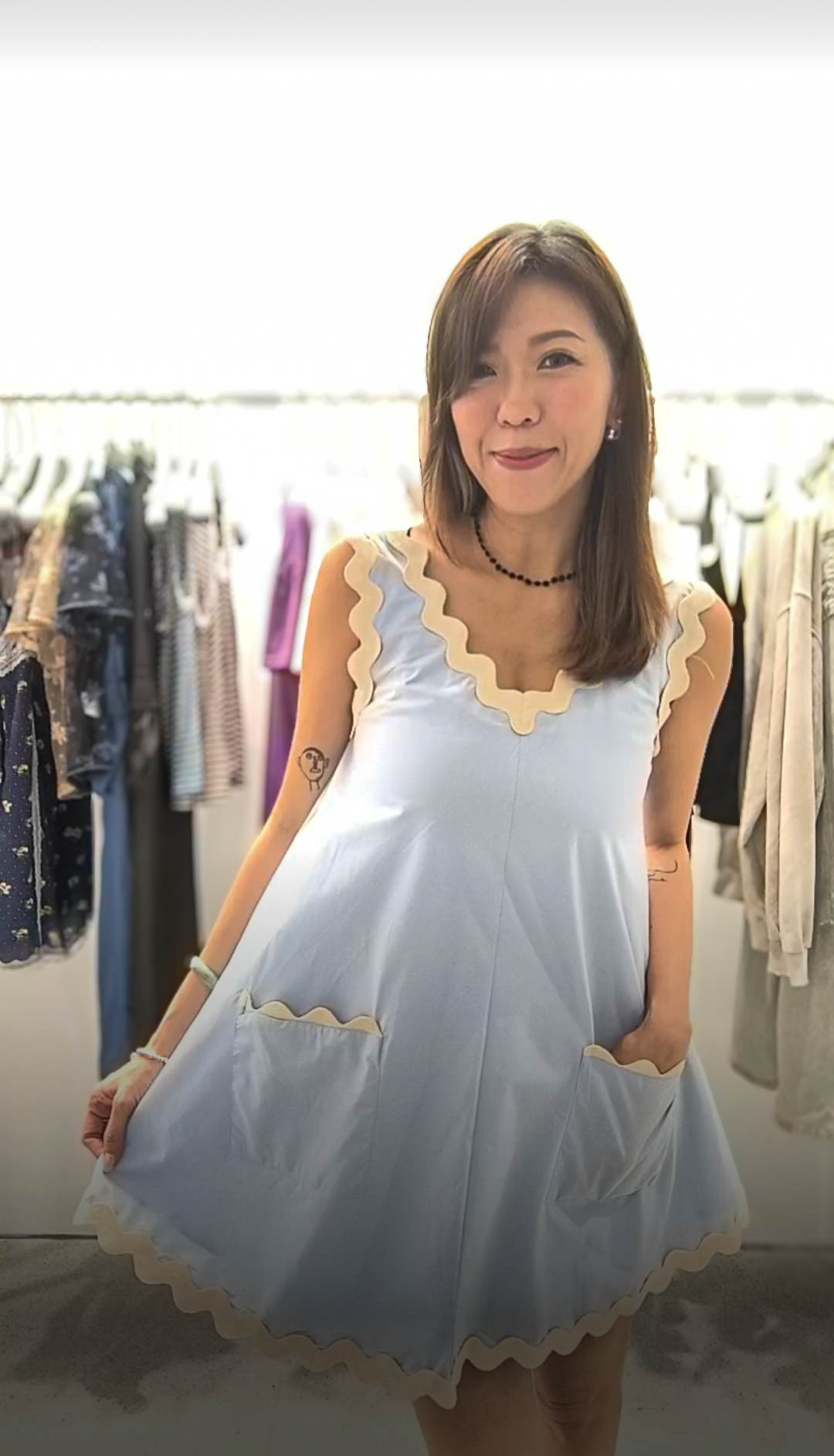 🥰PM_K4701  ▶️波浪邊背心洋裝 👉B:90cm W:cm H:cm L:80cm👈