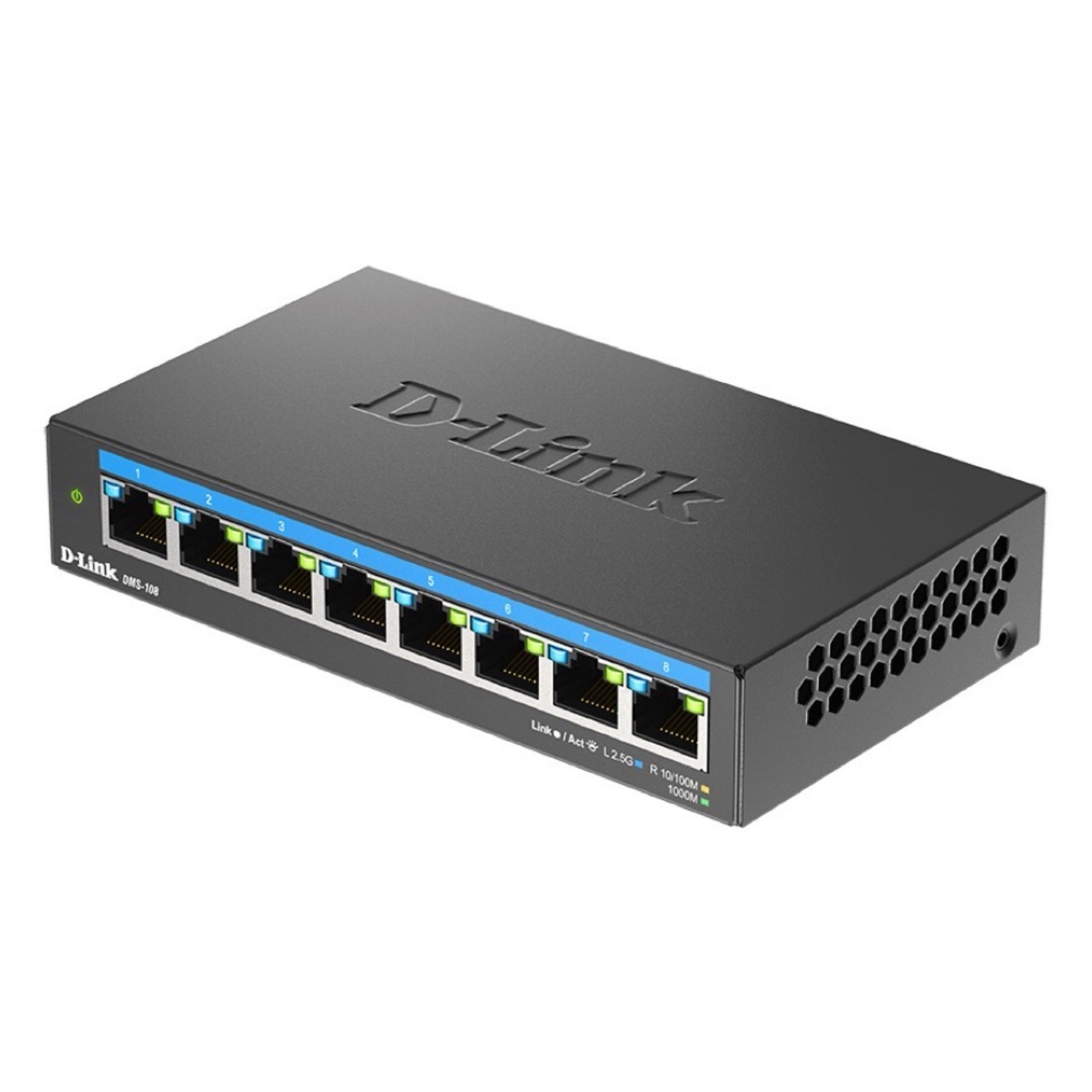 D-Link 友訊 DMS-108P 8埠 2.5G 多速率桌上型交換器