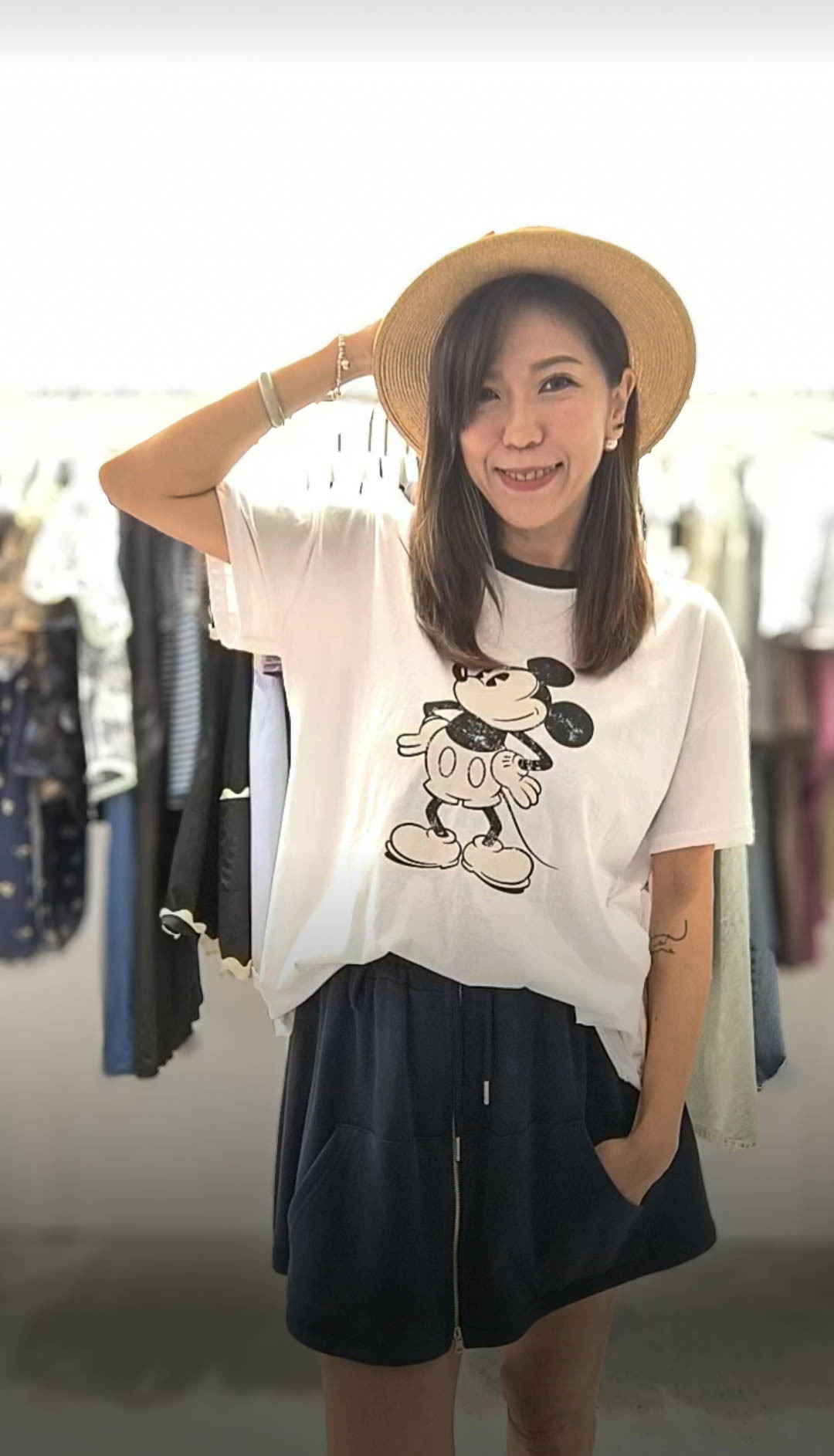 ❤🥰PM_K4709  ▶️中間拉鍊短褲裙 👉W:134cm H:120cm L:37cm👈