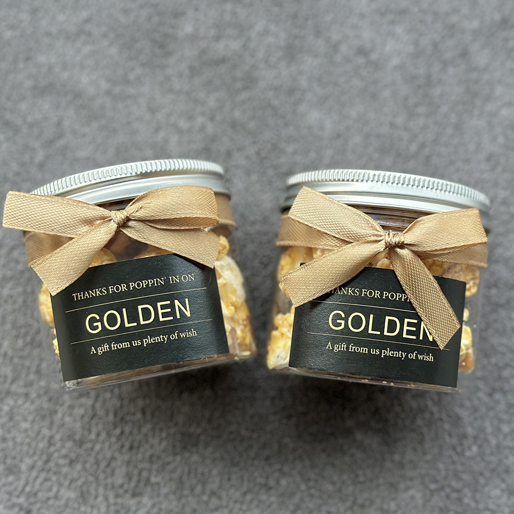 可堆疊佈置--大亨小傳風格透明罐裝婚禮爆米花
