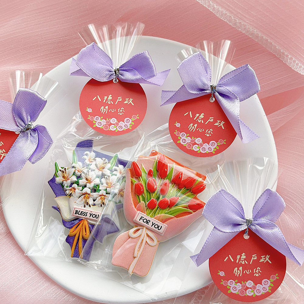 (附贈蝴蝶結吊牌包裝) 創意禮物-立體花束磁鐵