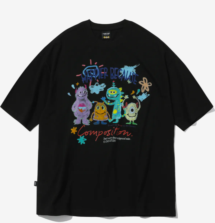 CPGN STUDIO / DTP Happy Day 短袖 T恤 / 黑色 /  JUL25