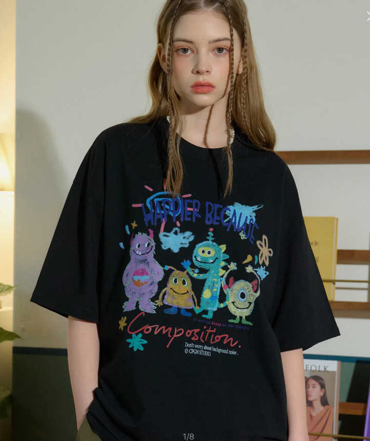 CPGN STUDIO / DTP Happy Day 短袖 T恤 / 黑色 /  JUL25