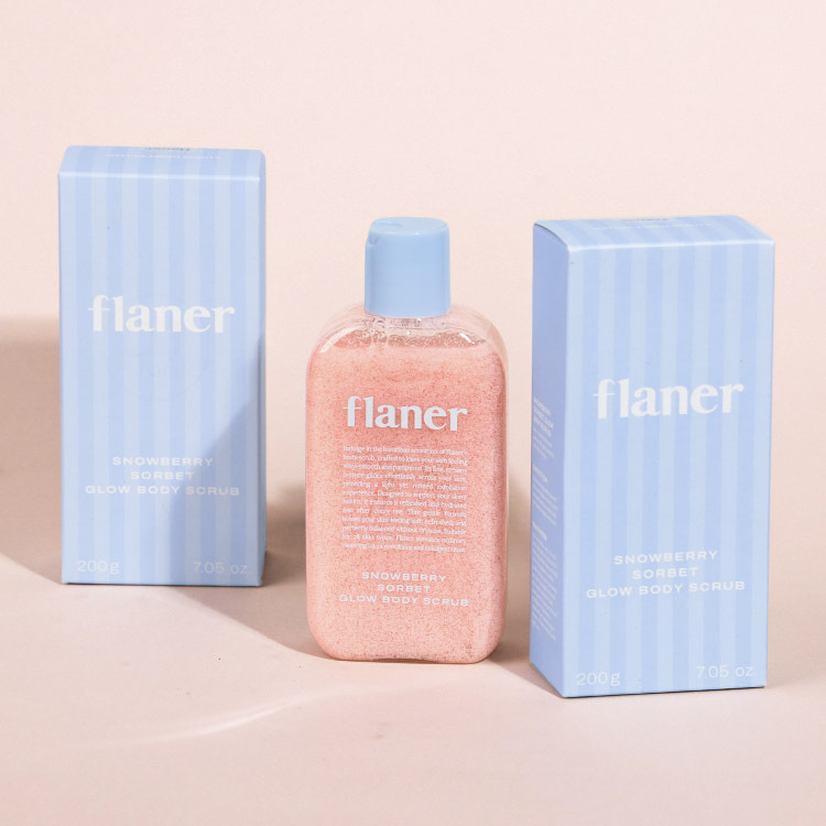 韓國 flaner 雪莓微光煥膚泡沫身體磨砂膏 200g【AU007】