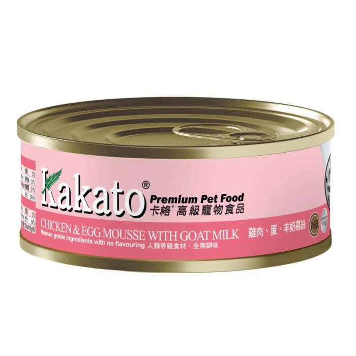 Kakato 貓狗濕糧系列．雞肉蛋羊奶慕絲 40g