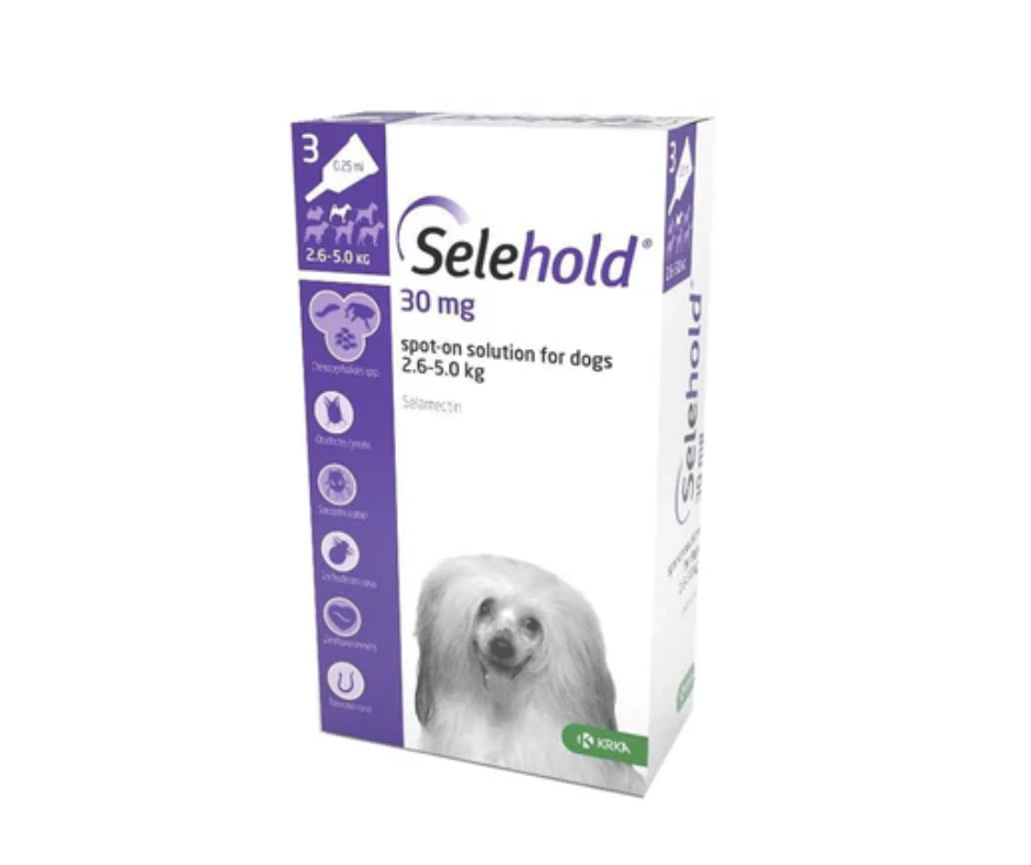 Selehold -預防寄生蟲滴劑 (3支裝) Toy Dogs (2.6 -5kg)