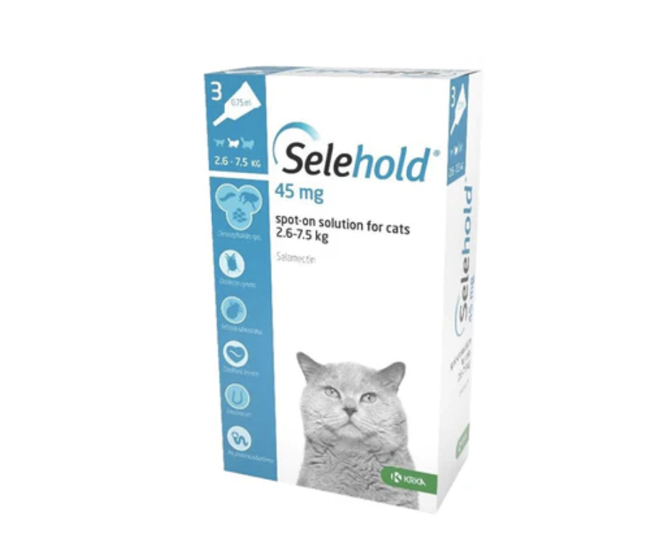 Selehold - 預防寄生蟲滴劑 (3支裝) 貓用 2.6-7.5KG