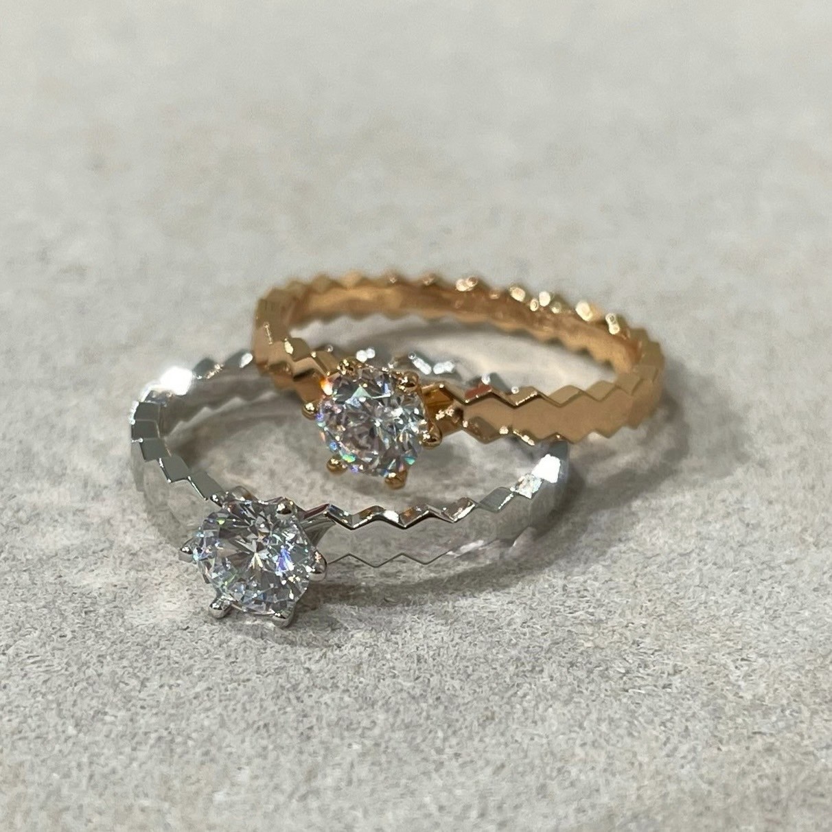 18k cm”be my love蜂巢50分無邊鑽”高奢定製鑽戒