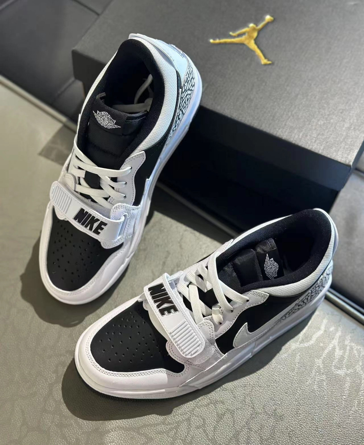 男鞋 NIKE AIR JORDAN LEGACY 312 LOW 白黑 爆裂紋 魔鬼氈 麂皮 復古 籃球鞋【CD7069-111】