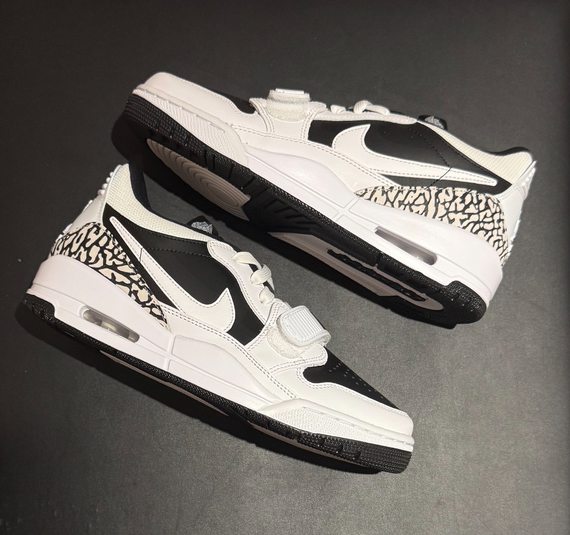 男鞋 NIKE AIR JORDAN LEGACY 312 LOW 白黑 爆裂紋 魔鬼氈 麂皮 復古 籃球鞋【CD7069-111】