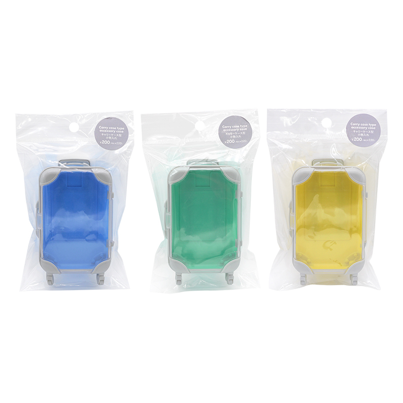 行李箱造型小物收納盒/藍、綠、黃 7.5×3.7×11cm