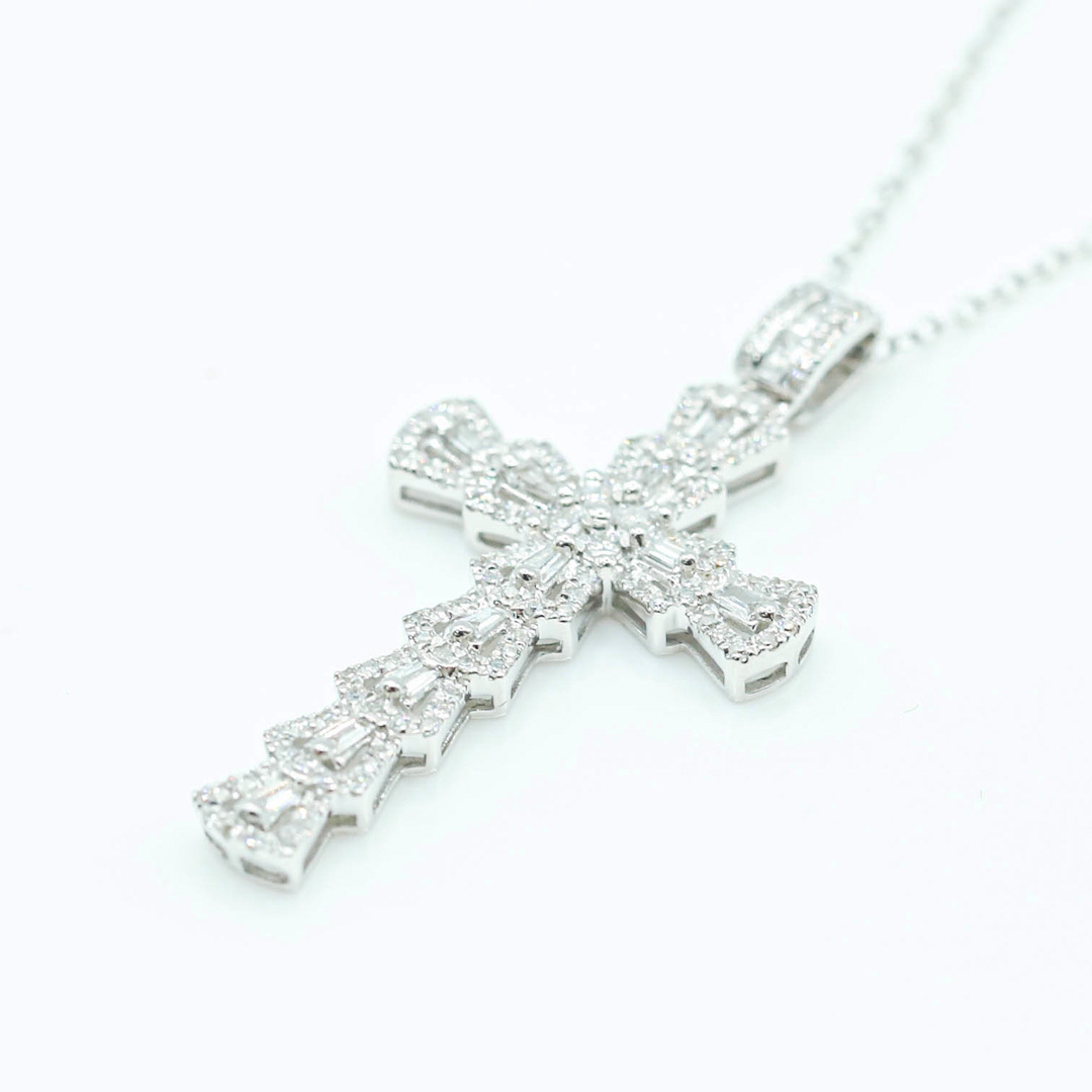 十字架讚石項鍊0.50ct/18k