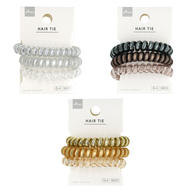 髮圈/金屬彈簧 混合色 3入