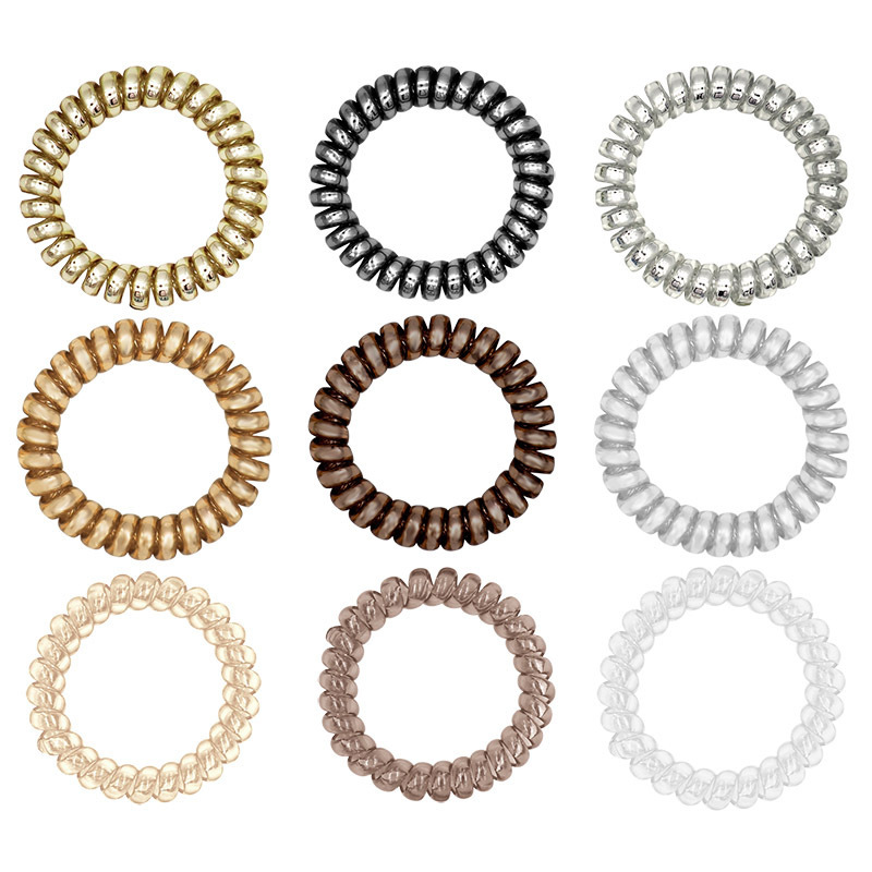 髮圈/金屬彈簧 混合色 3入