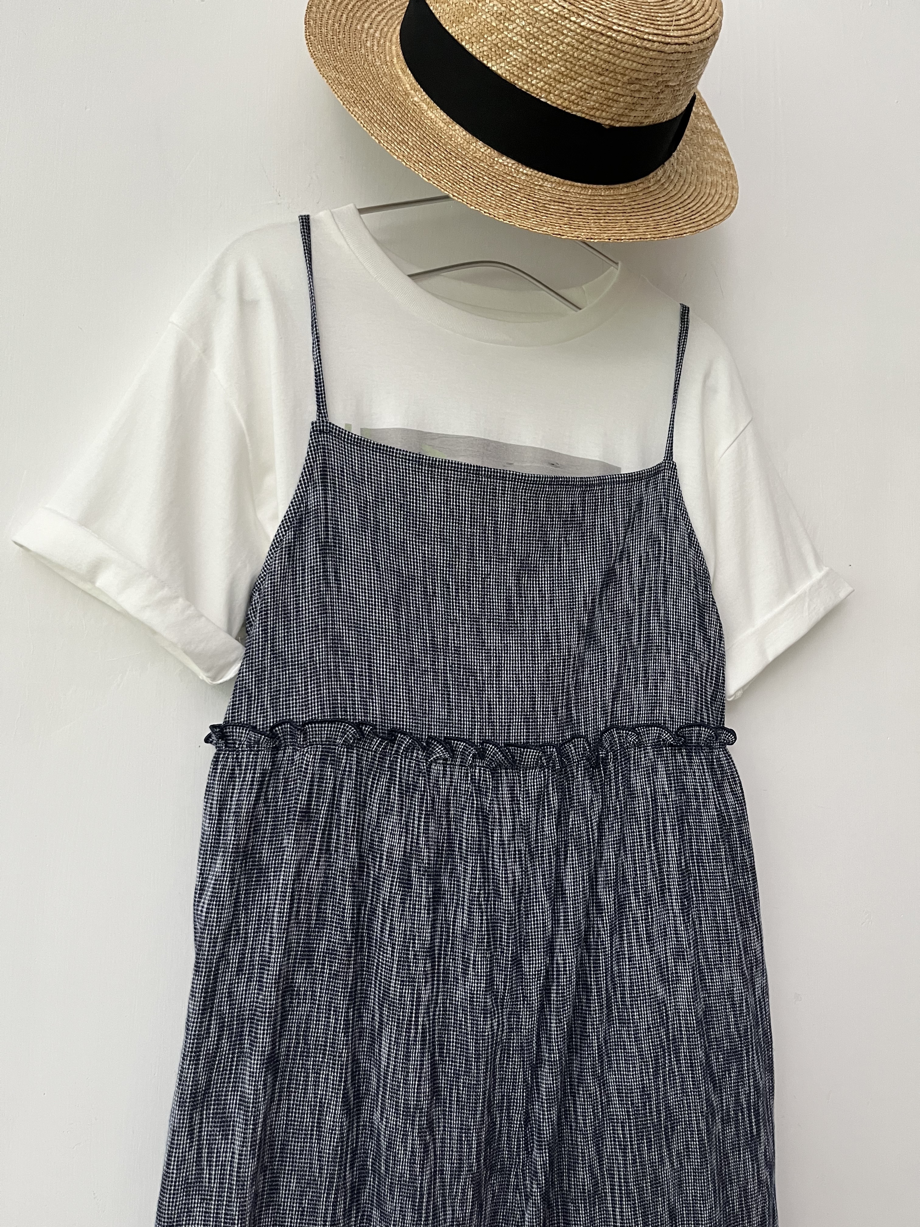 日本製bulle. de savon藍色吊帶褲