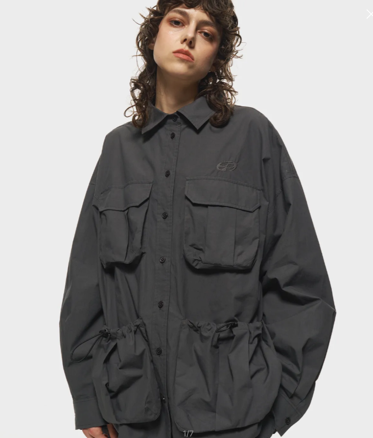CPGN STUDIO / Safari Stopper Cargo Shirt Charcoal /  JUL25