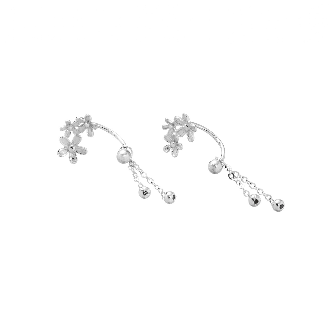 平價飾品,純銀,花,耳環