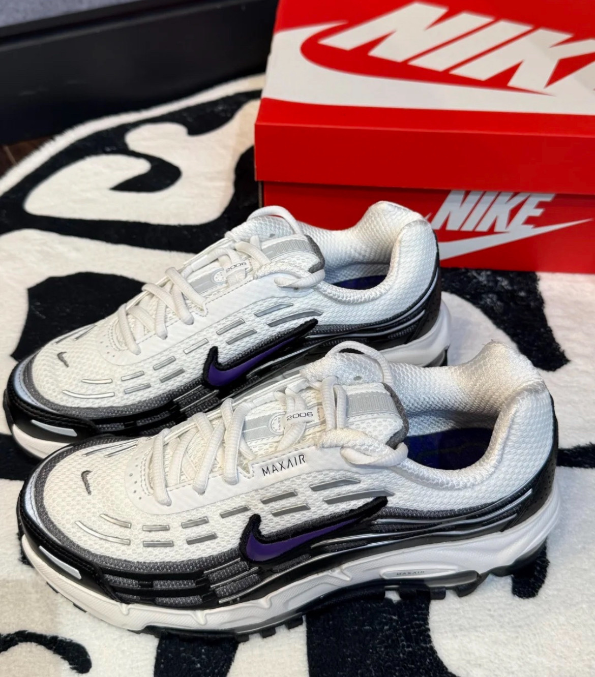 男鞋 NIKE AIR MAX TL 2.5 白灰黑紫 氣墊 緩震 休閒 運動鞋【FZ4110-105】